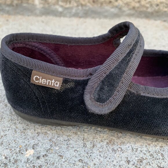 CIENTA Velvet Mary Jane Shoes Girls 28 10 Black Velour Shoe Flats Toddler Girl - Picture 7 of 8